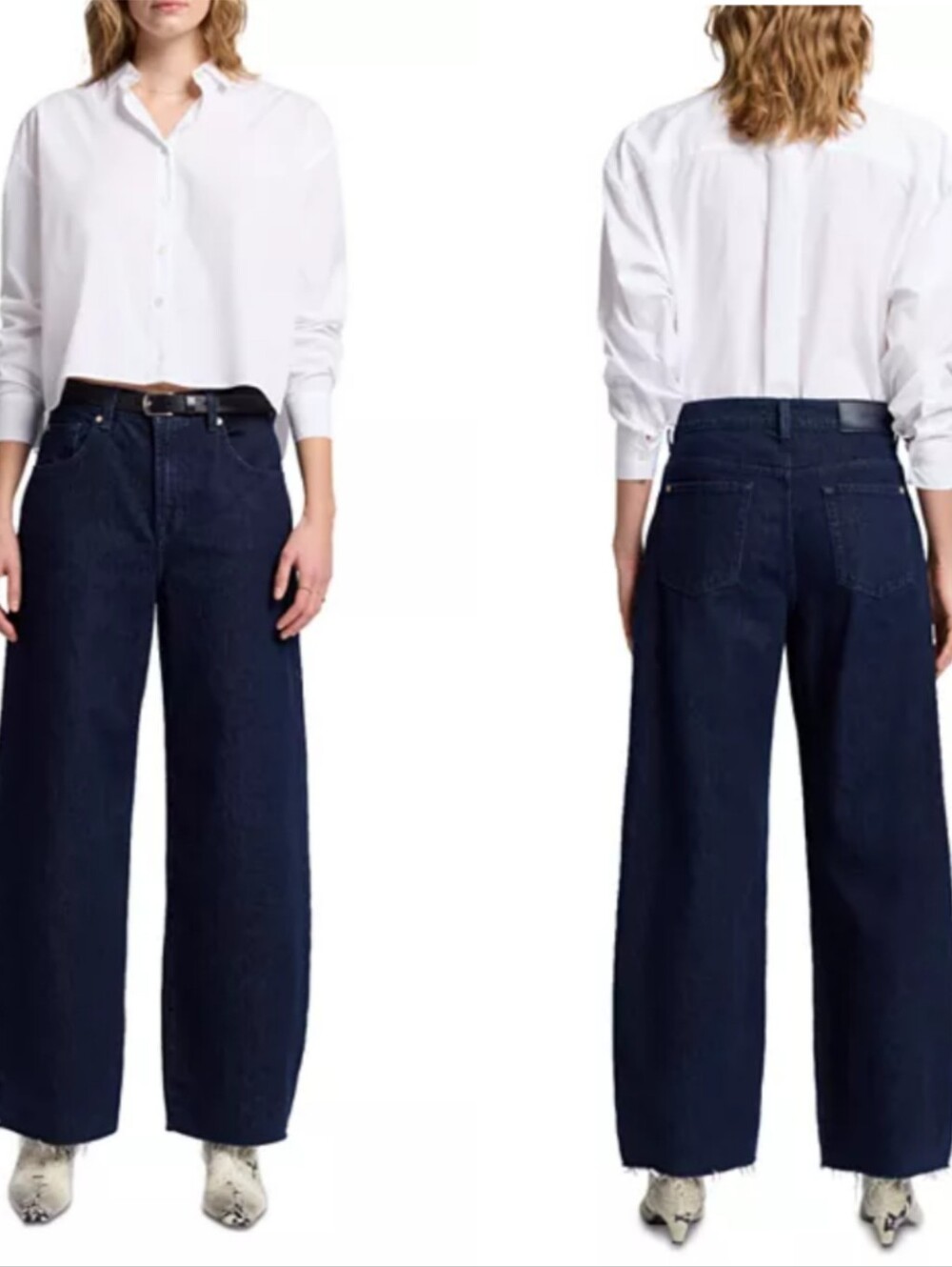 7 For All Mankind Bonnie Bella High Rise Barrel Denim Jeans Size 24
